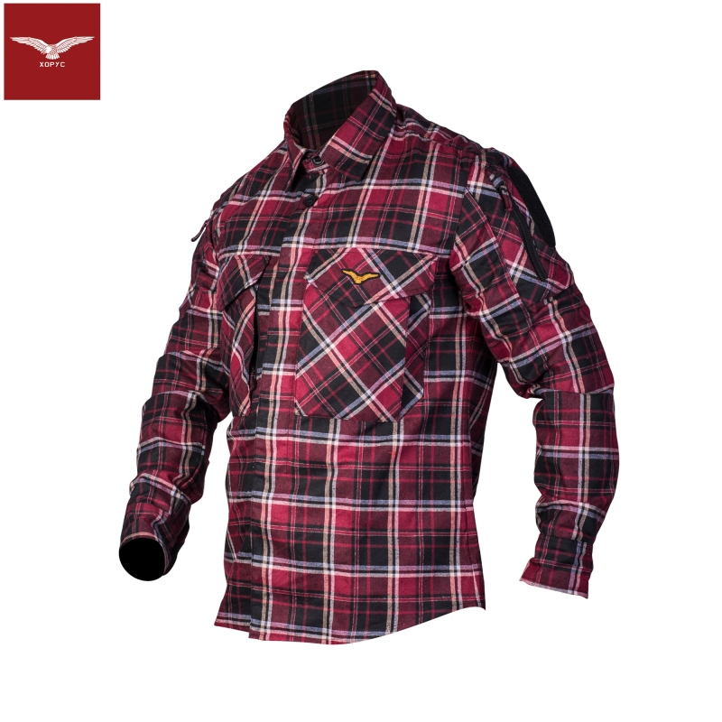 Tactical Flannel Shirt R 5 maroon